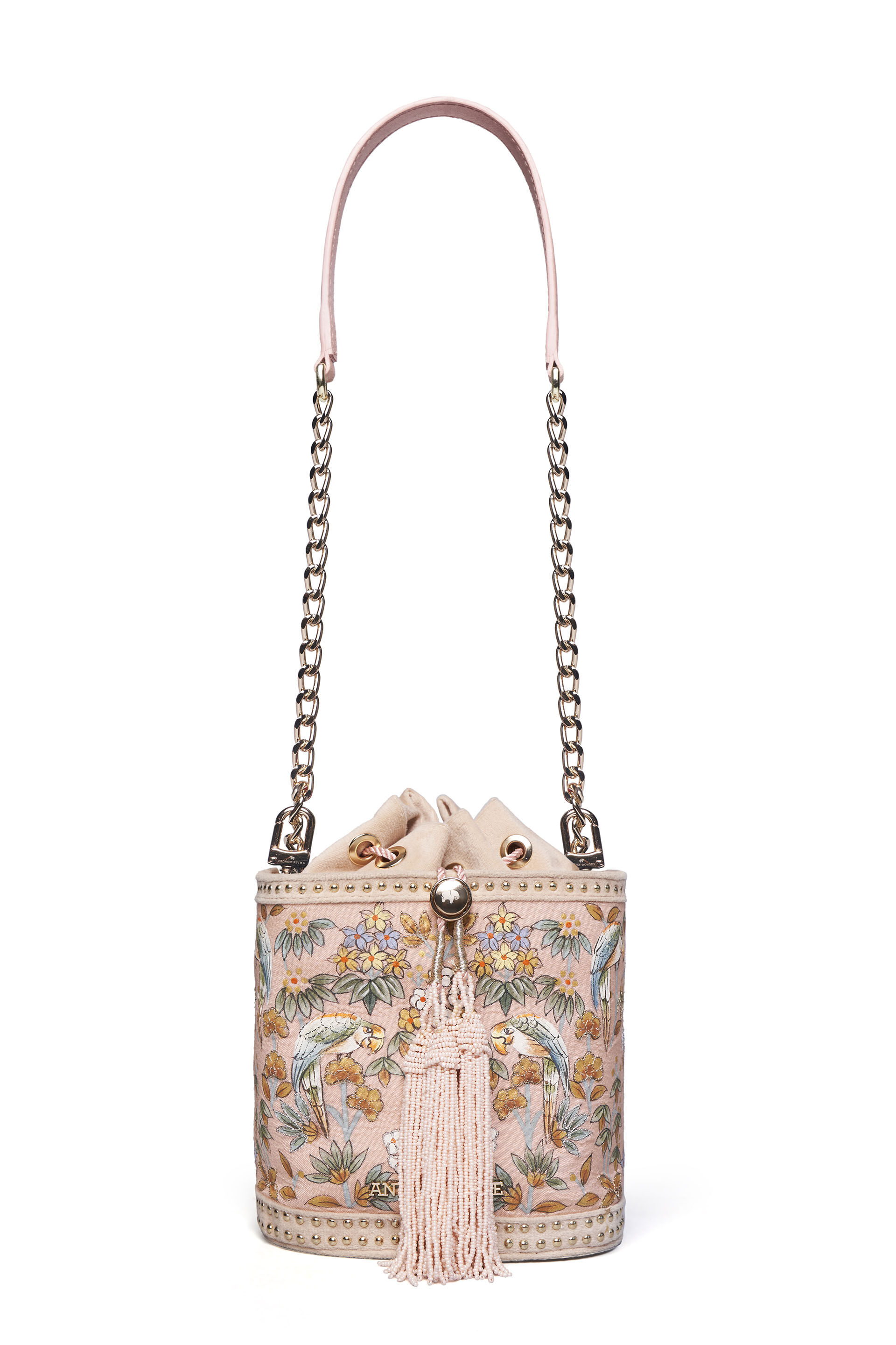 Pichhwai Bucket Bag - Flamingo Pink, Blush, image 7